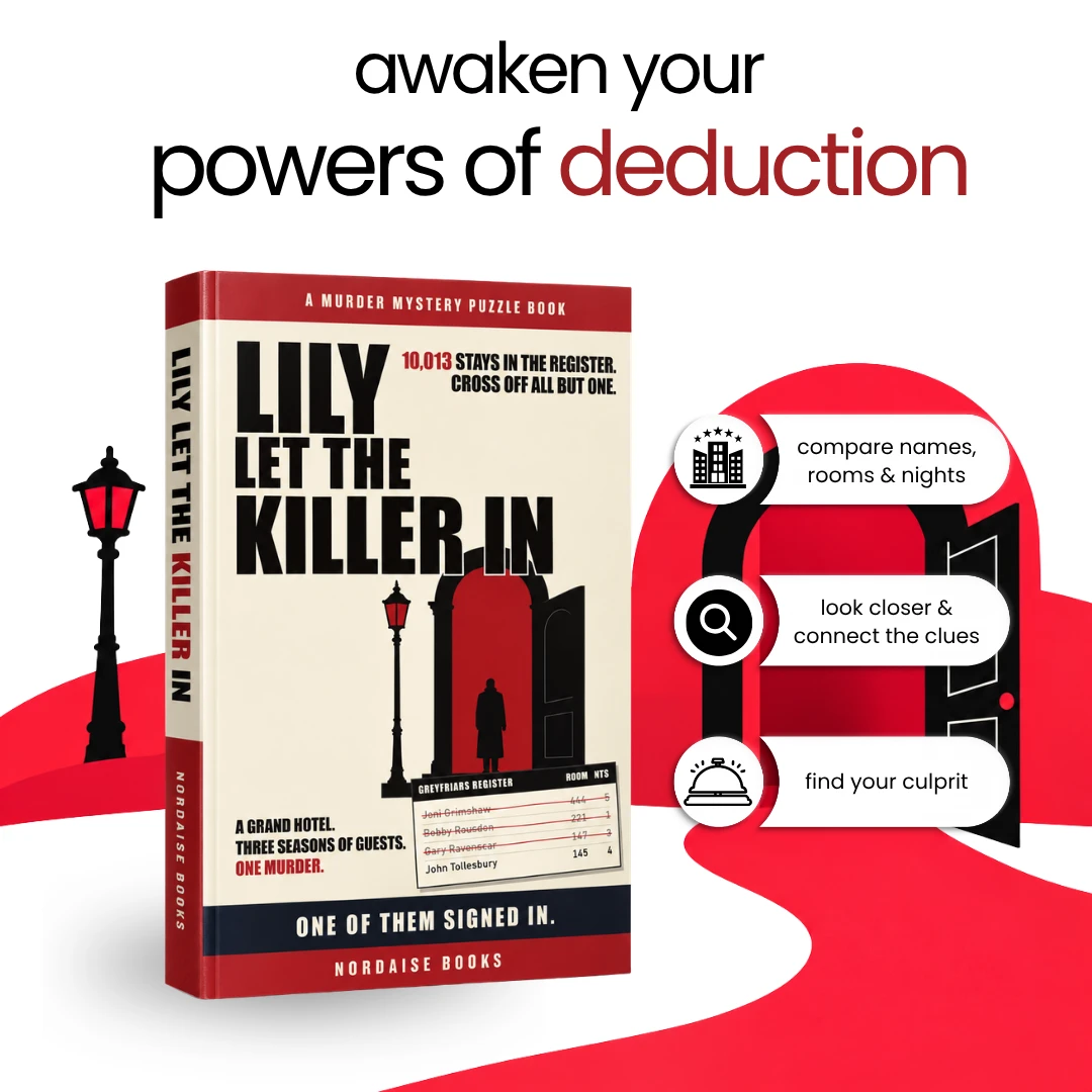 Lily Let The Killer In murder mystery puzzle book